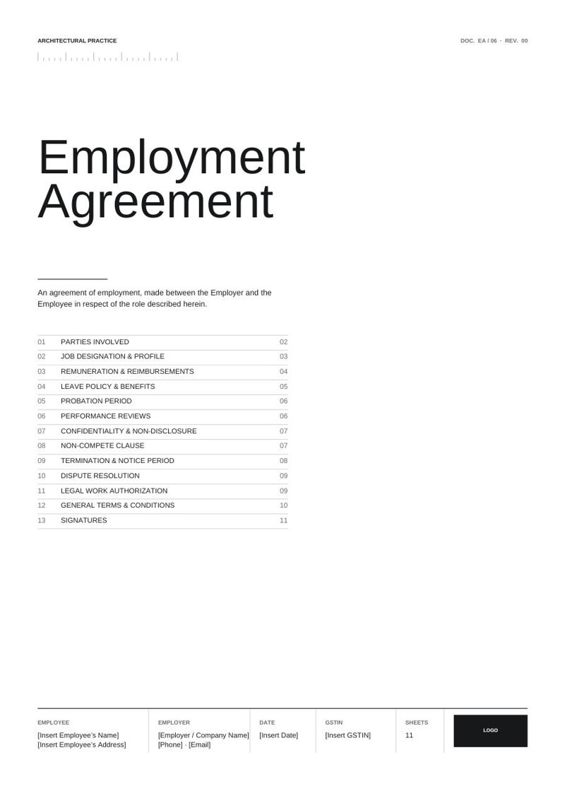 Employment agreement cover